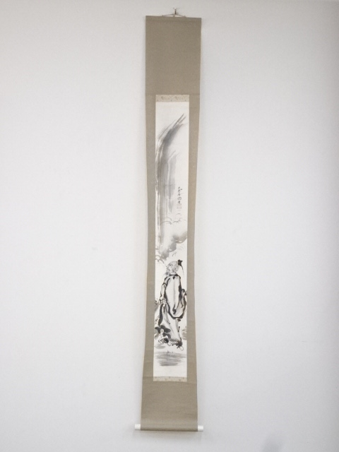 JAPANESE HANGING SCROLL / HAND PAINTED / WATERFALL